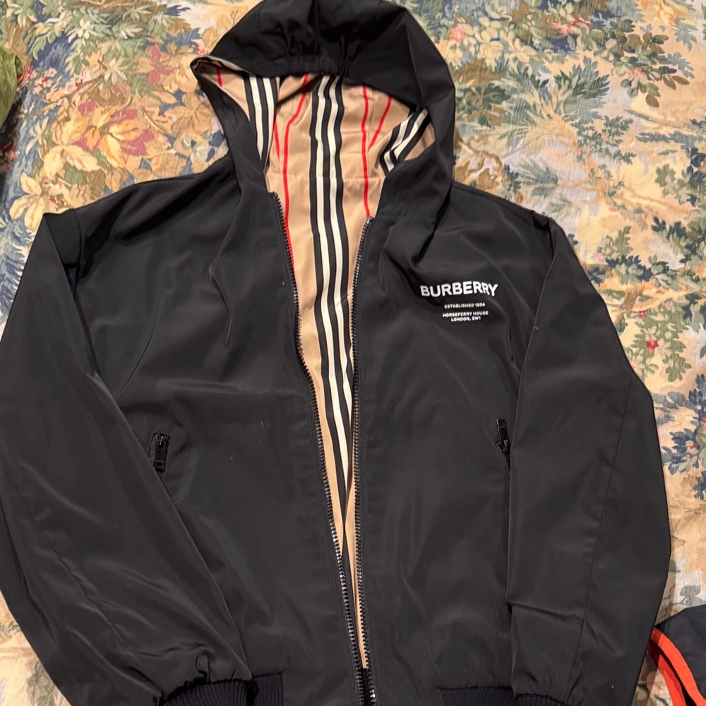 Burberry Kids Black Reversible Jacket